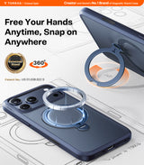 Torras iPhone 17 Pro Max Kuori Ostand Q3 Spin Syvänsininen