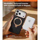 Torras iPhone 17 Pro Max Kuori Ostand Q3 Vegskin Obsidian Black