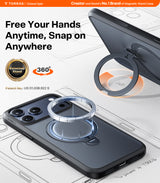 Torras iPhone 17 Pro Max Kuori Ostand Q3 Spin Obsidian Black