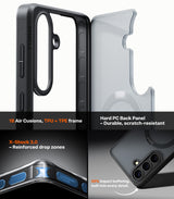 Torras Samsung Galaxy S26 Kuori Ostand Q3 Spin Obsidianmusta
