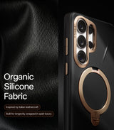 Torras Samsung Galaxy S26 Ultra Kuori Ostand Q3 Vegskin Obsidian Black