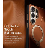 Torras Samsung Galaxy S26 Ultra Kuori Ostand Q3 Vegskin Amber Brown
