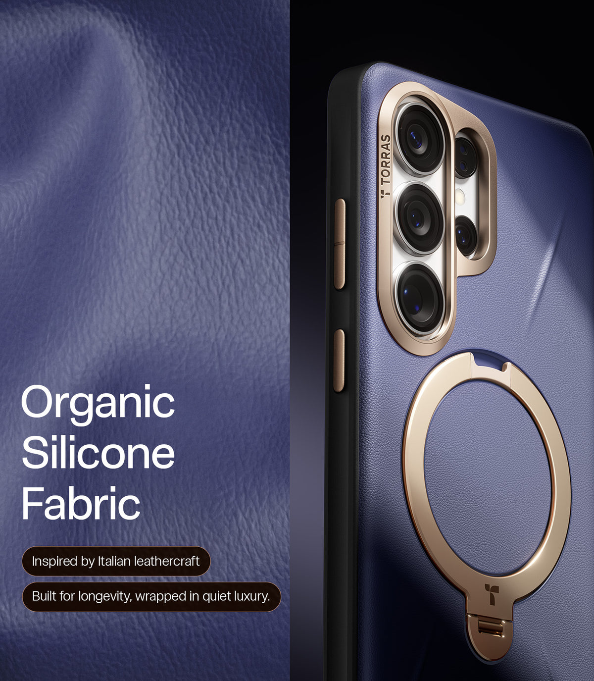 Torras Samsung Galaxy S26 Ultra Kuori Ostand Q3 Vegskin Dark Purple