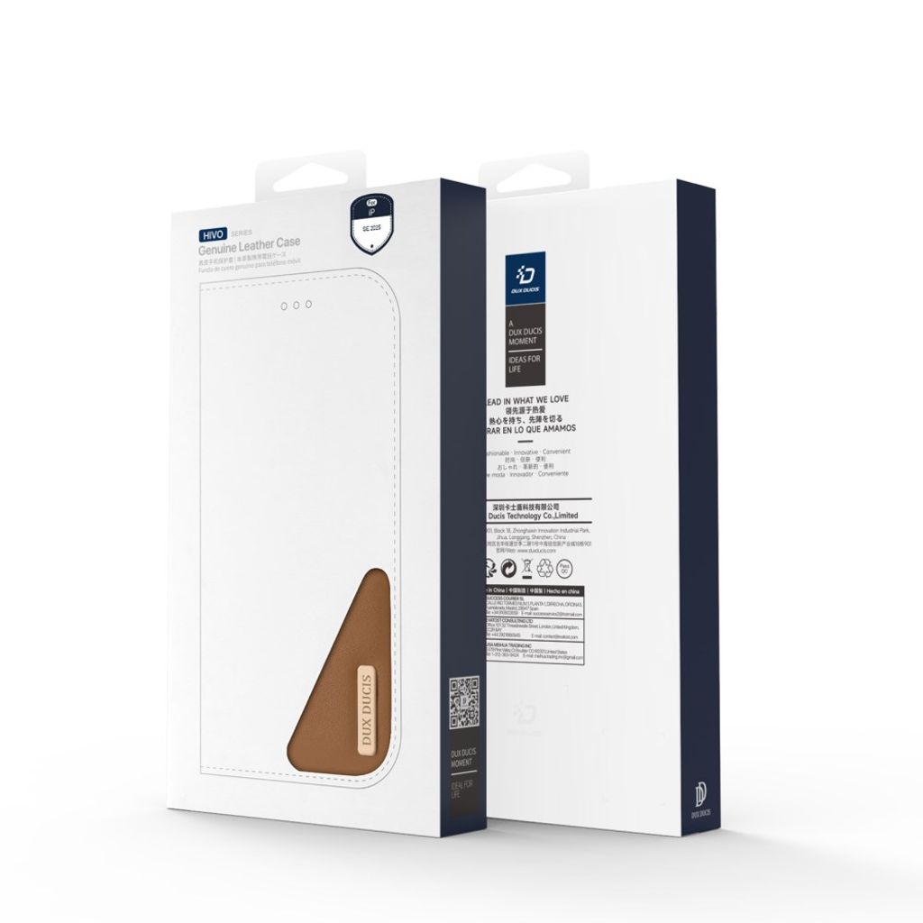 Dux Ducis iPhone 16e/iPhone 17e Kotelo Hivo Series Ruskea