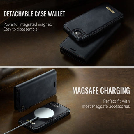 CaseMe iPhone 16e/iPhone 17e Kotelo C49 Series Musta