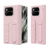 Google Pixel 11 Pro Fold Kuori Jalustalla & Kädensijailla Vaaleanpunainen
