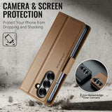 CaseMe Samsung Galaxy Z Fold 8 Ultra Kotelo 023 Series Ruskea
