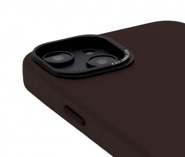 Decoded iPhone 14 Plus -kuoret, nahkainen takakansi, ruskea