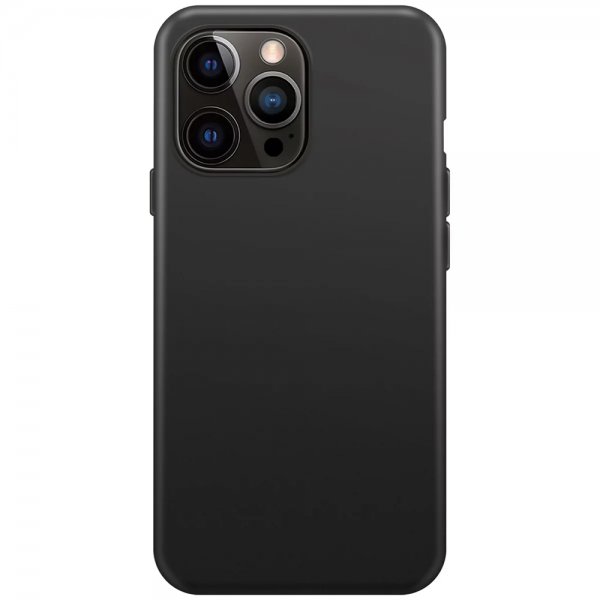 Xqisit iPhone 14 Pro Max -silikonikuori MagSafe, musta