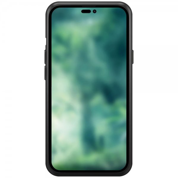Xqisit iPhone 14 Plus -silikonikuori MagSafe - Musta