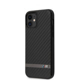 BMW iPhone 12 Mini Kuori Carbon & Alu Musta