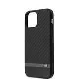 BMW iPhone 12 Mini Kuori Carbon & Alu Musta