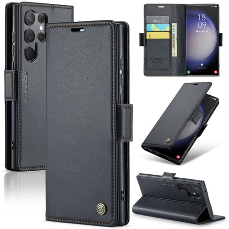 CaseMe Samsung Galaxy S24 Ultra Kotelo 023 Series Musta