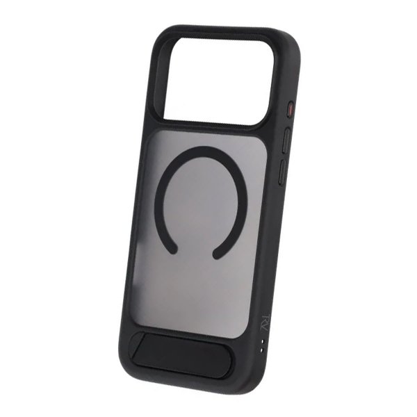Rvelon iPhone 17 Pro Kotelo jalustalla MagSafe Musta
