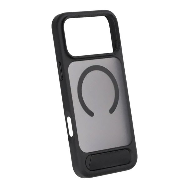 Rvelon iPhone 17 Pro Kotelo jalustalla MagSafe Musta