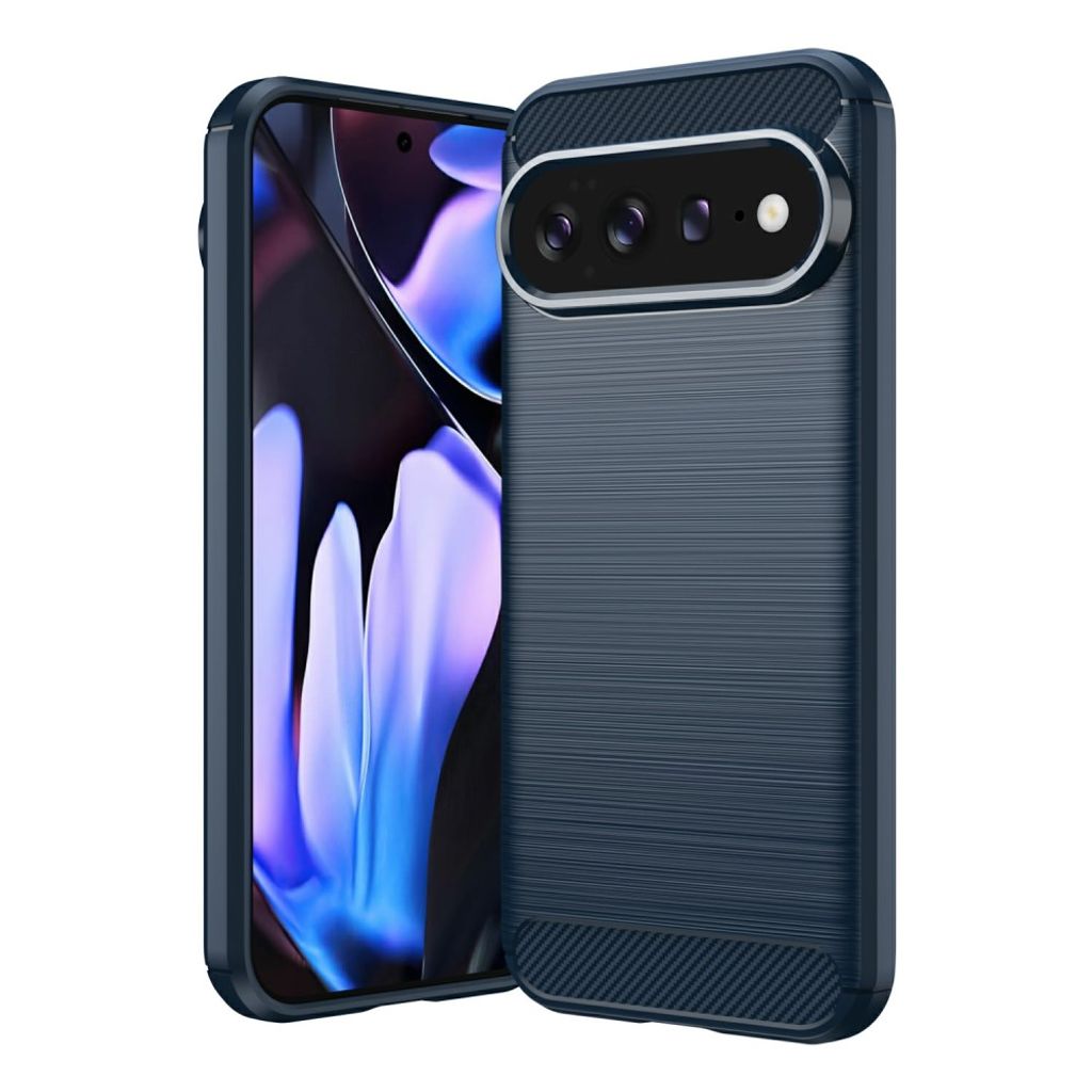 Google Pixel 11 Pro XL Kuori Harjattu Kuituhiilikuvio Sininen