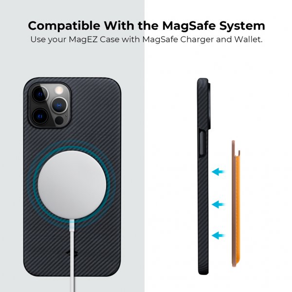 Pitaka iPhone 12 Pro -kuori Air Case, musta/harmaa twill