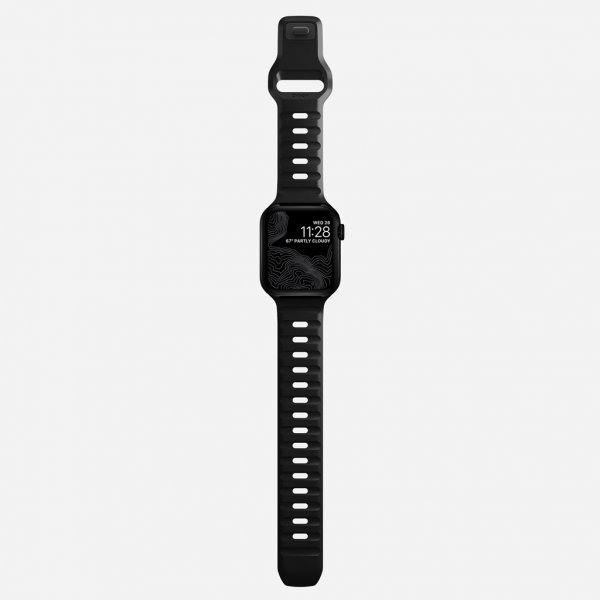 Nomad Apple Watch 44/45/46mm/Apple Watch Ultra ranneke Sport Band musta