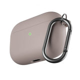 KeyBudz AirPods Pro -kotelo, PodSkinz HyBridShell Series -avaimenperäkotelo, pastellinroosa