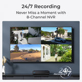 Reolink NVS8 (RLN8-410) 8-kanavainen PoE NVR