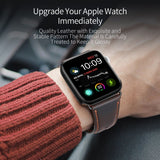 Dux Ducis Apple Watch 44/45/46mm/Ultra 49mm Ranneke Aito Nahka Tummanruskea