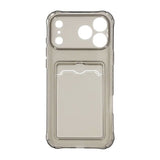 iPhone 17 Pro Max Kuori Korttikotelo Läpinäkyvä Musta
