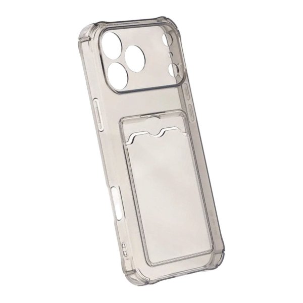 iPhone 17 Pro Max Kuori Korttikotelo Läpinäkyvä Musta