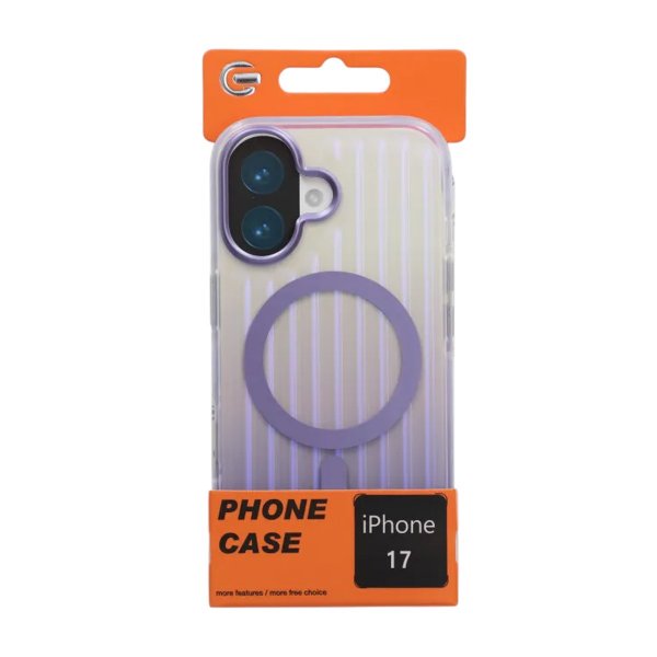 iPhone 17 Kuoret Aaltopahvi MagSafe Vaalea Lila