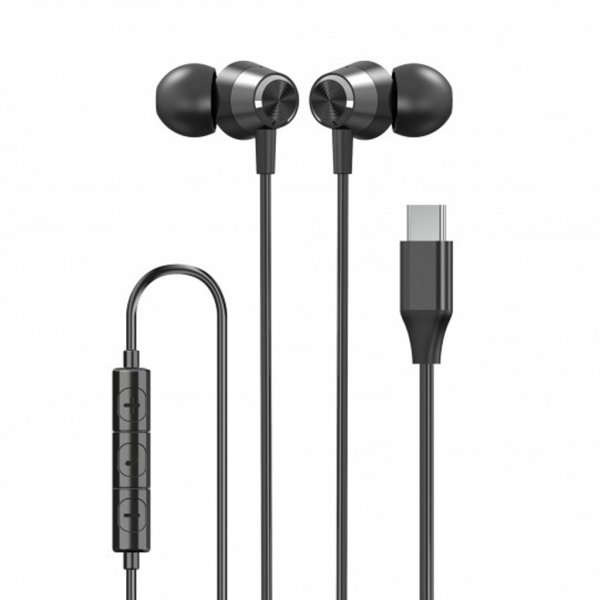 Xqisit Langalliset In-Ear-kuulokkeet USB-C, musta