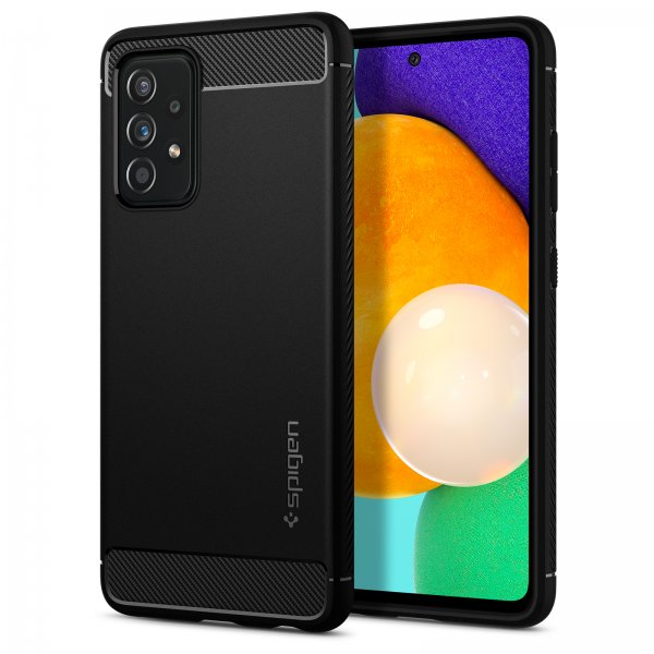 Spigen Samsung Galaxy A52/A52s 5G Suojakuori Rugged Armor Matte Black