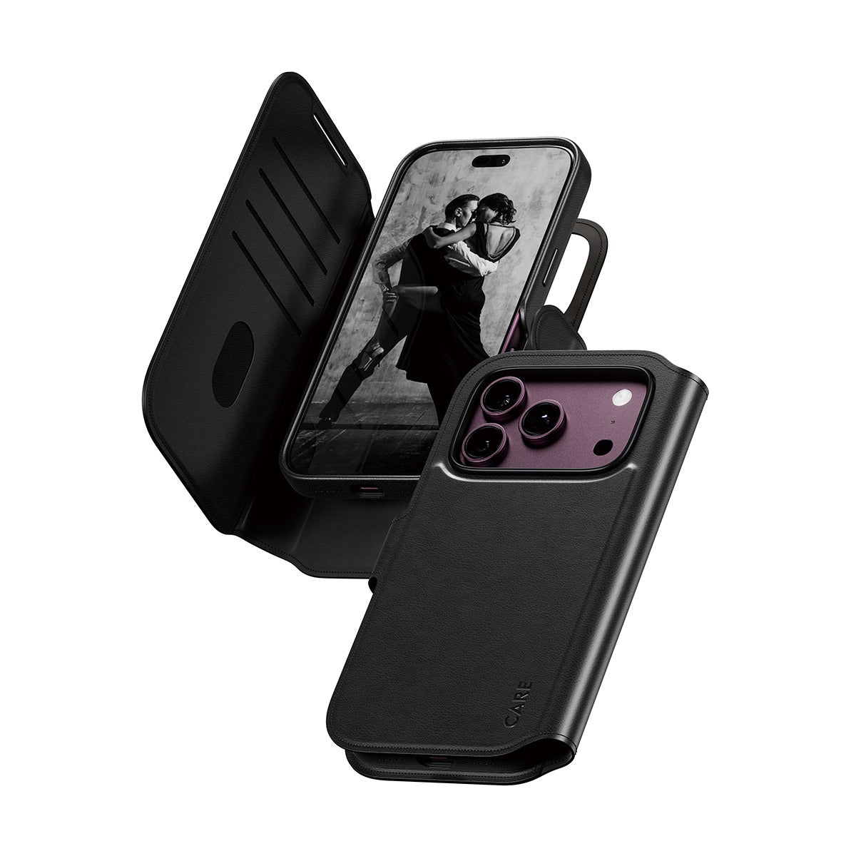 CARE by PanzerGlass iPhone 17 Pro/iPhone 18 Pro Kotelo Tango Wallet MagSafe Musta