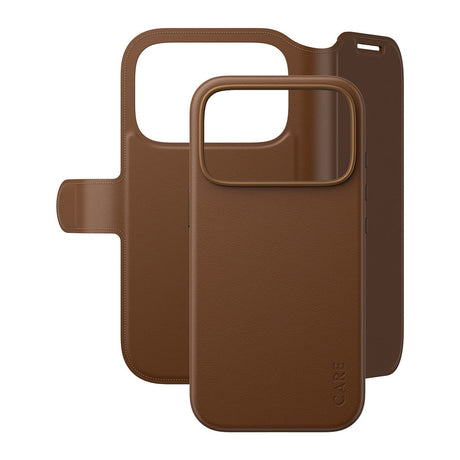 CARE by PanzerGlass iPhone 17 Pro/iPhone 18 Pro Kotelo Tango Wallet MagSafe Ruskea