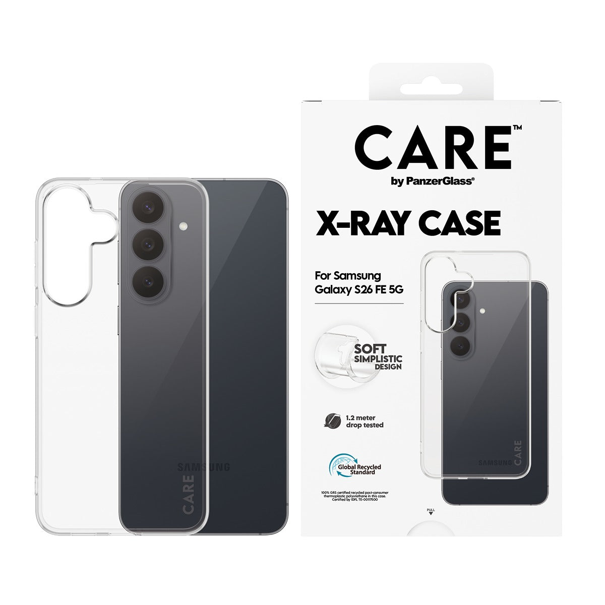 CARE by PanzerGlass Samsung Galaxy S26 FE Kuori X-Ray Kirkas