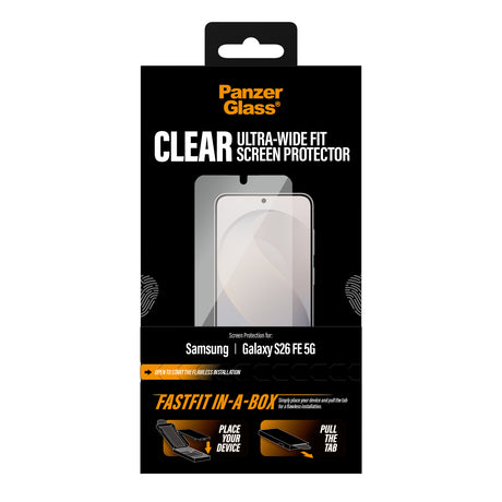 PanzerGlass Samsung Galaxy S26 FE Näytönsuoja Fastfit In-a-Box