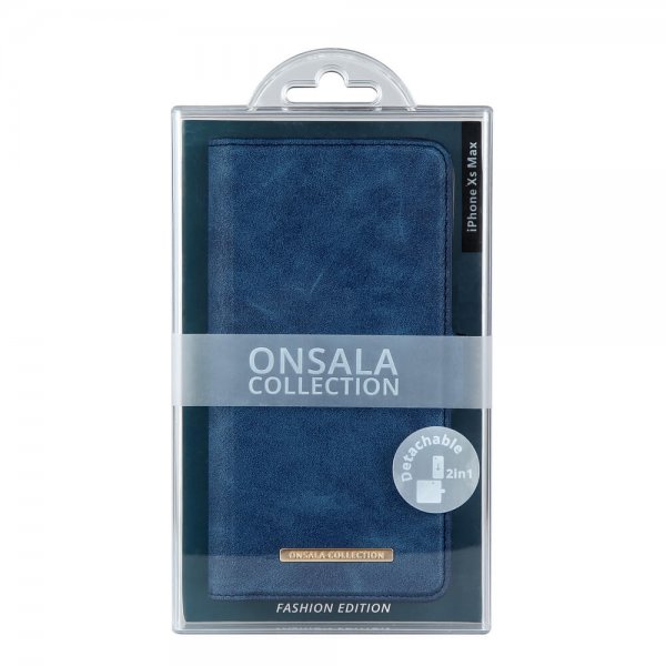 Onsala iPhone Xs Max -suojakotelo, Fashion Edition, irrotettava kuori, Royal Blue
