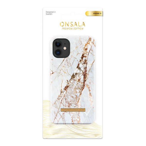 Onsala iPhone 11 -suojakuori Fashion Edition White Rhino Marble