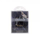 Onsala AirPods 1/2 Suojakuori Fashion Edition Black Galaxy Marble