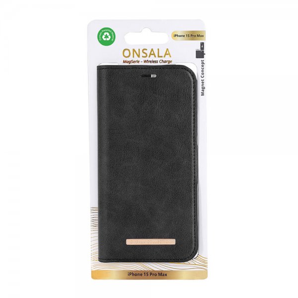 Onsala iPhone 15 Pro Max -kotelo MagSeries Irrotettava kuori Musta