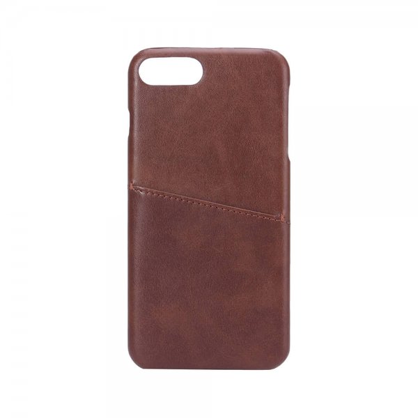 Onsala iPhone 6/6S Plus/iPhone 7 Plus/iPhone 8 Plus -kuori, jossa yksi korttipaikka, ruskea