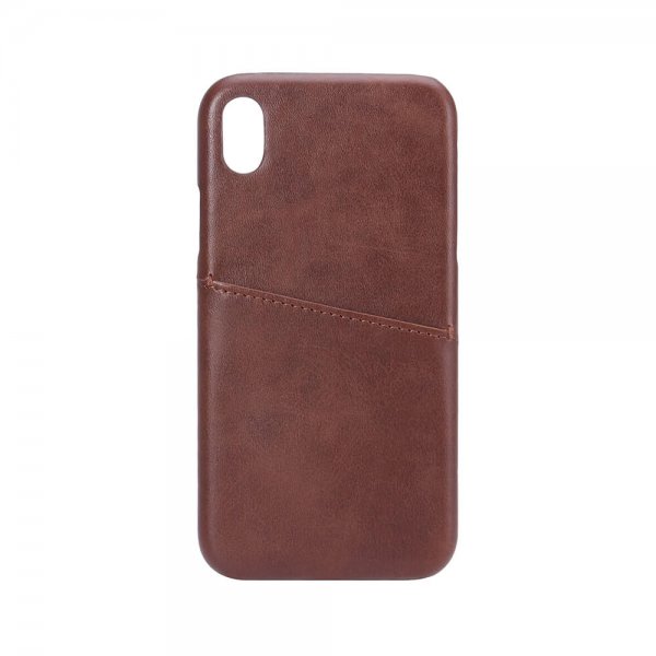 Onsala iPhone Xr -suojakuori, jossa korttipaikka, ruskea