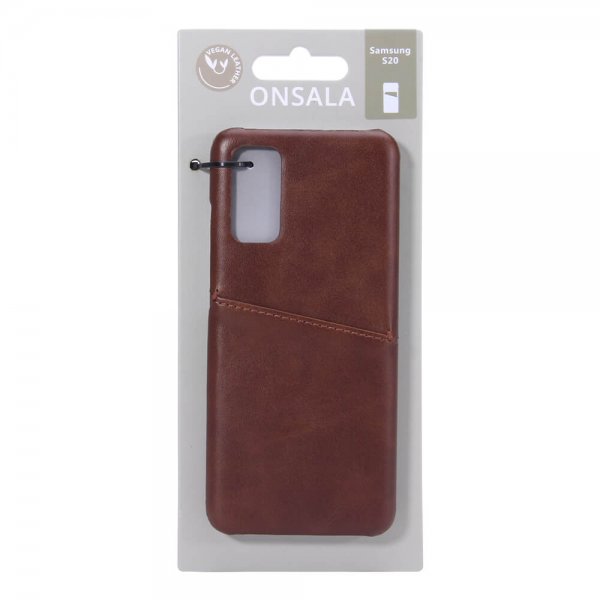 Onsala Samsung Galaxy S20 Kuori korttipaikalla Ruskea