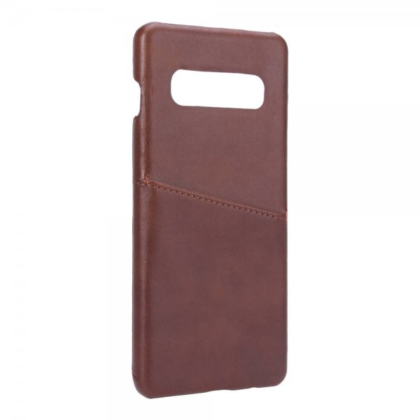 Onsala Samsung Galaxy S10 Plus -suojakotelo korttipaikalla, ruskea