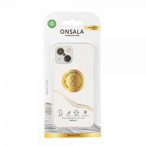 Onsala iPhone 13/iPhone 14 Kuori Kierrätetty TPU Läpinäkyvä