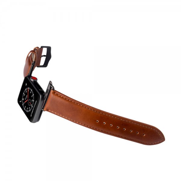 Buffalo Apple Watch 44/45/46mm/Apple Watch Ultra Ranneke Aidosta Nahasta, Ruskea