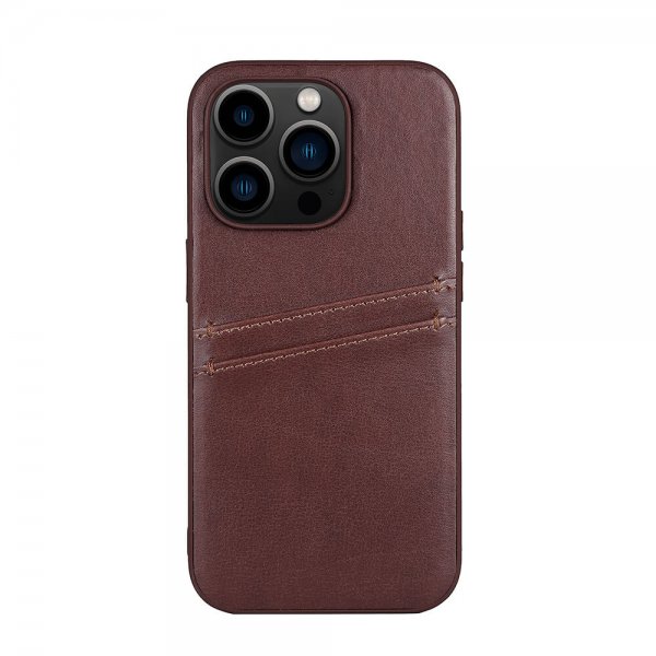 Buffalo iPhone 14 Pro Kuori Korttipaikoilla Ruskea