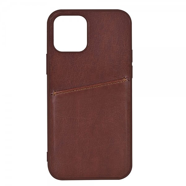 Buffalo iPhone 13 Mini -kuori, takakansi, korttipaikoilla, ruskea