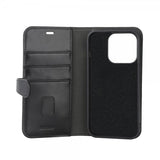 Buffalo iPhone 15 Pro -suojakuori, 3 korttipaikkaa, irrotettava MagSeries-kuori, musta
