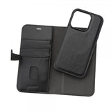 Buffalo iPhone 15 Pro -suojakuori, 3 korttipaikkaa, irrotettava MagSeries-kuori, musta