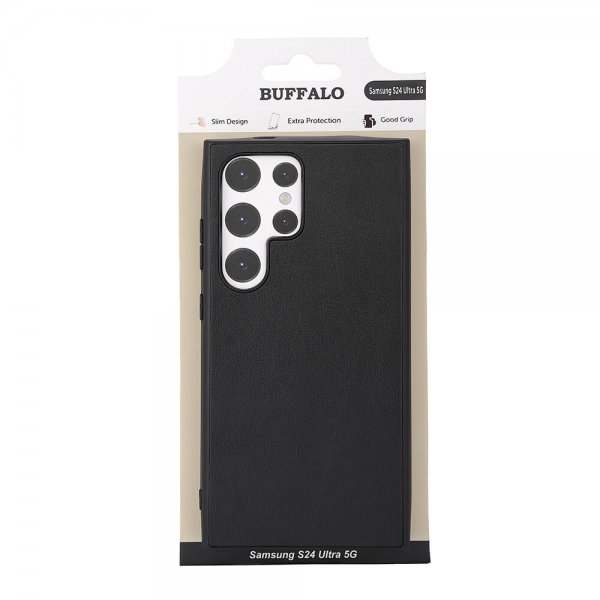 Buffalo Samsung Galaxy S24 Ultra Suojakotelo PU-nahka Musta