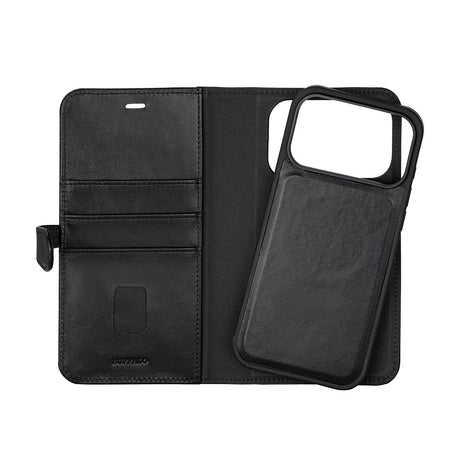 Buffalo iPhone 17 Pro Max/iPhone 18 Pro Max Kotelo 2-in-1 Irrotettava lompakko Musta